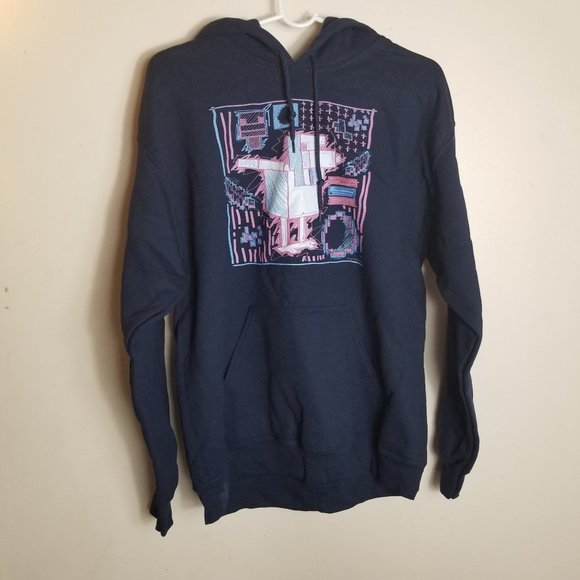 MINECRAFT ACID SKETCH CHICKEN PULLOVER HOODIE SIZE M, FRONT POCKET - Picture 1 of 4